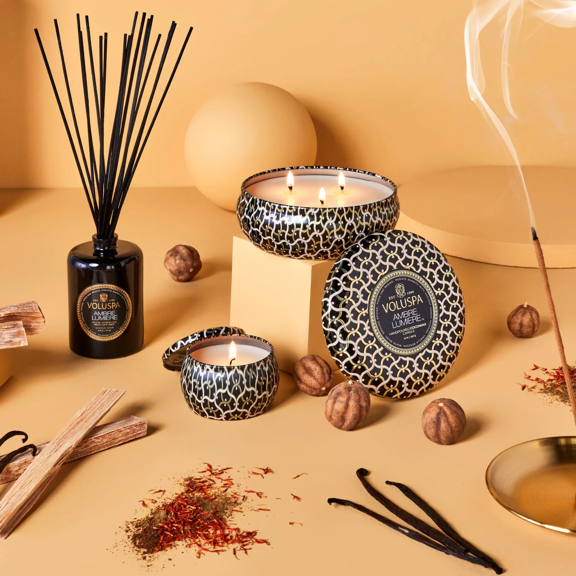 Voluspa Mini Tin|Ambre Lumiere