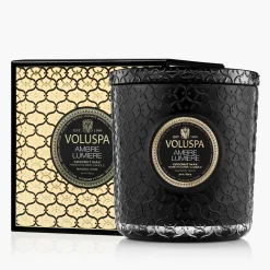 Voluspa 3 Wick Hearths + Luxe|Ambre Lumiere