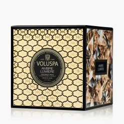 Voluspa 3 Wick Hearths + Luxe|Ambre Lumiere