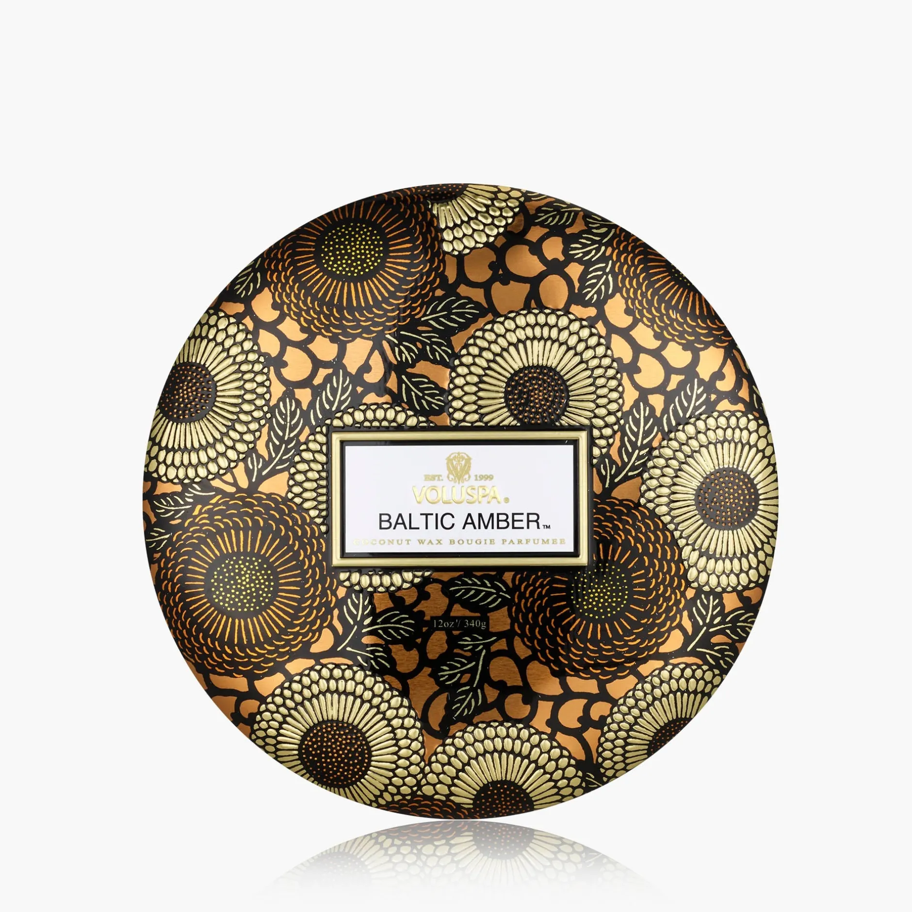 Voluspa Baltic Amber|3 Wick Tin|Baltic Amber