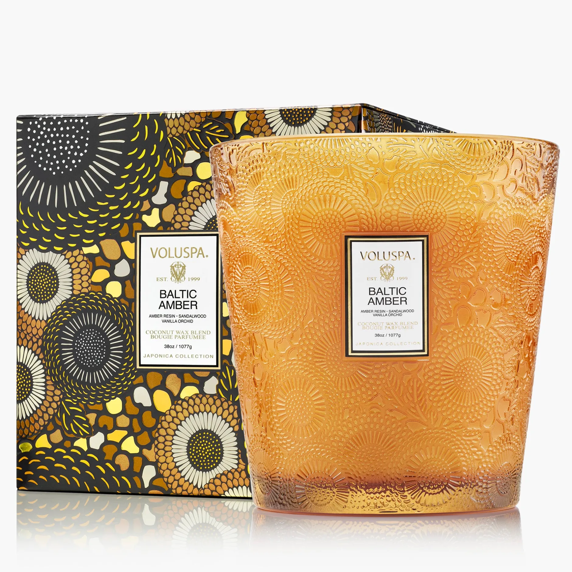 Voluspa Baltic Amber|3 Wick Hearths + Luxe|Baltic Amber