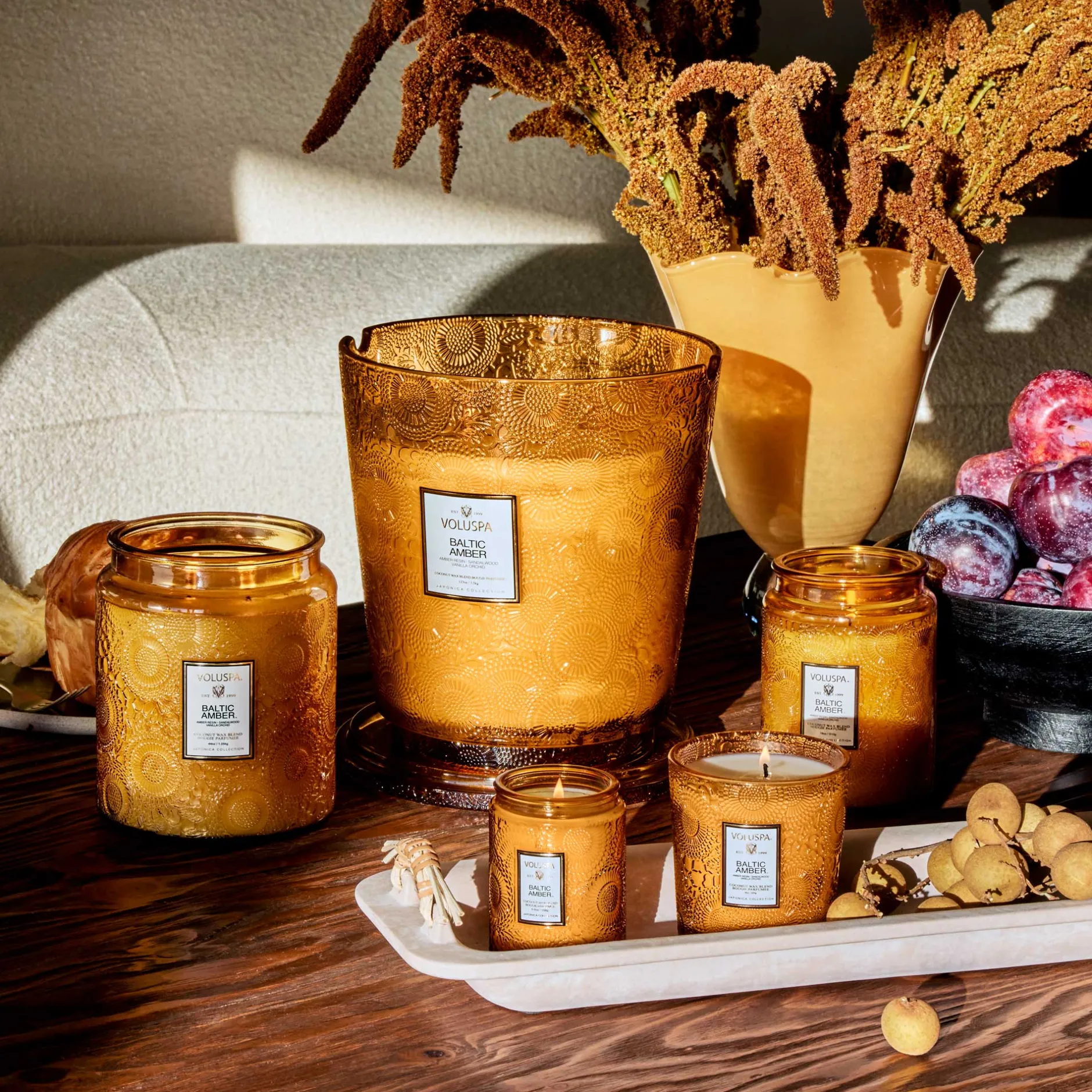 Voluspa Baltic Amber|5 Wick Hearths|Baltic Amber