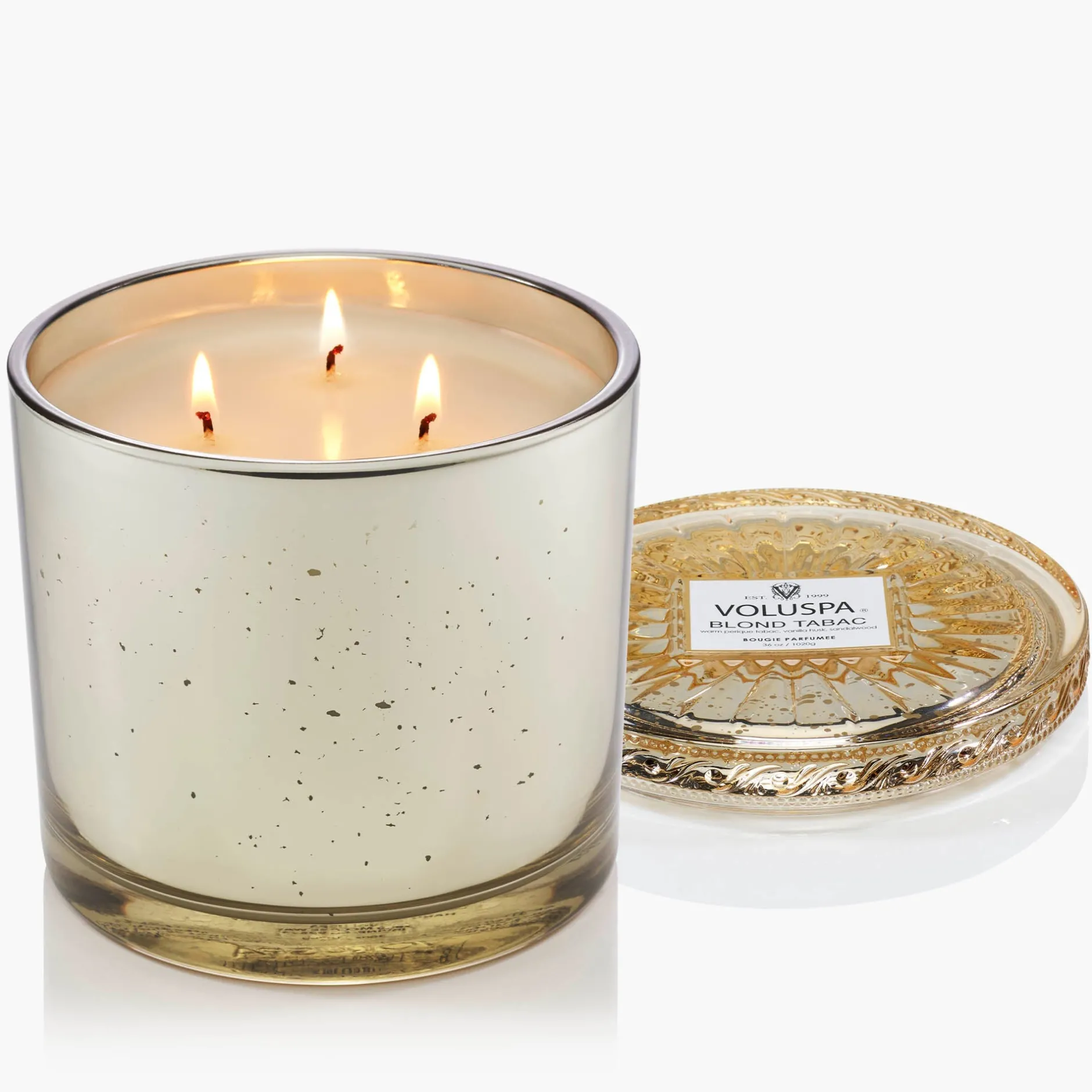 Voluspa 3 Wick Hearths + Luxe|Blond Tabac