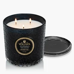 Voluspa 3 Wick Hearths + Luxe|Burning Woods