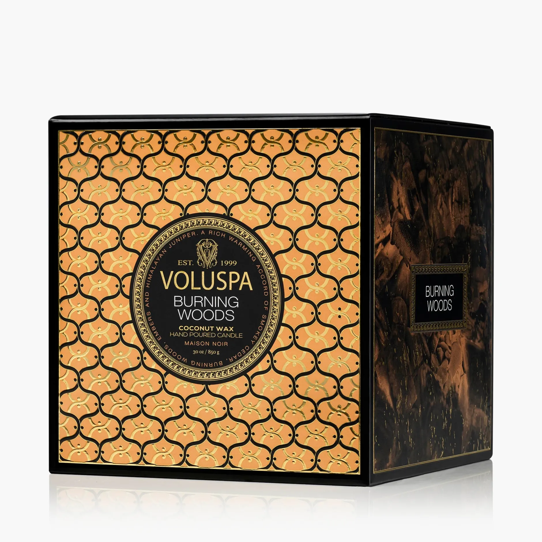 Voluspa 3 Wick Hearths + Luxe|Burning Woods