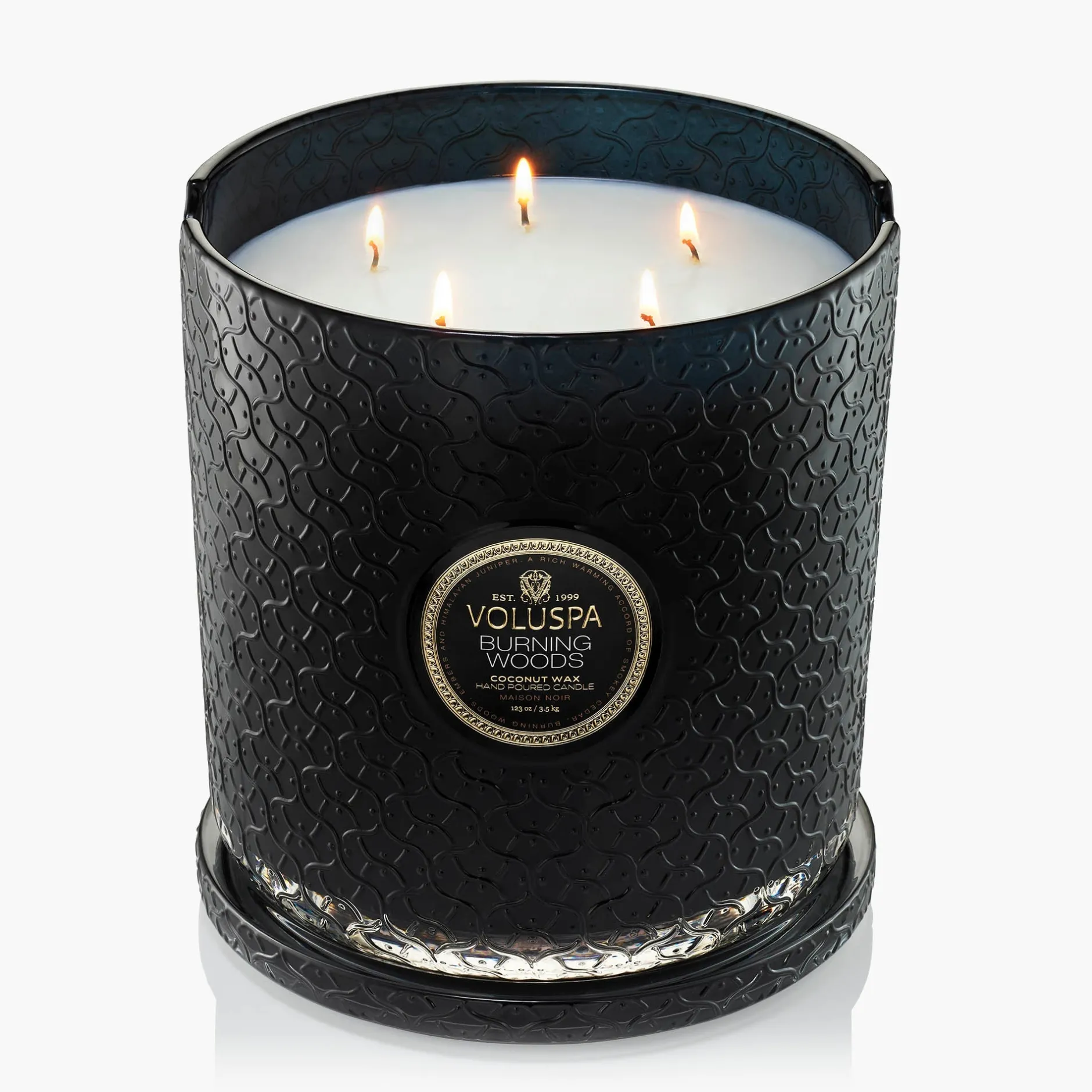 Voluspa 5 Wick Hearths|Burning Woods