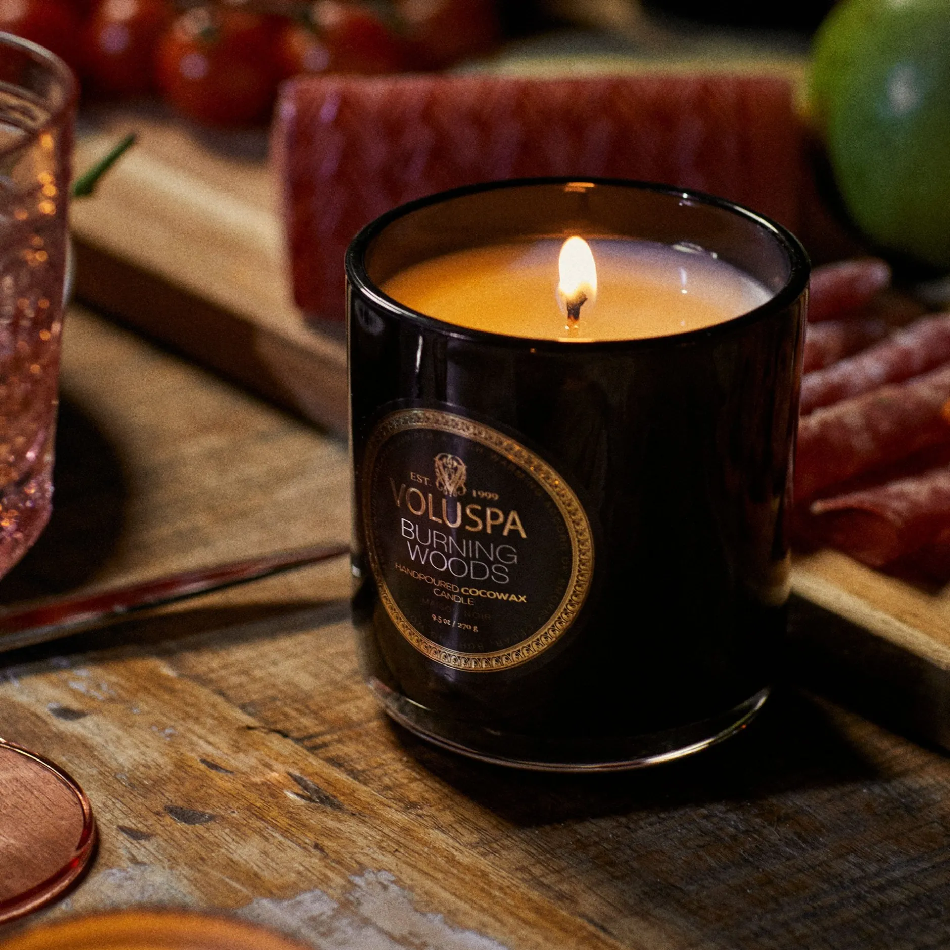 Voluspa Classic Candles|Burning Woods