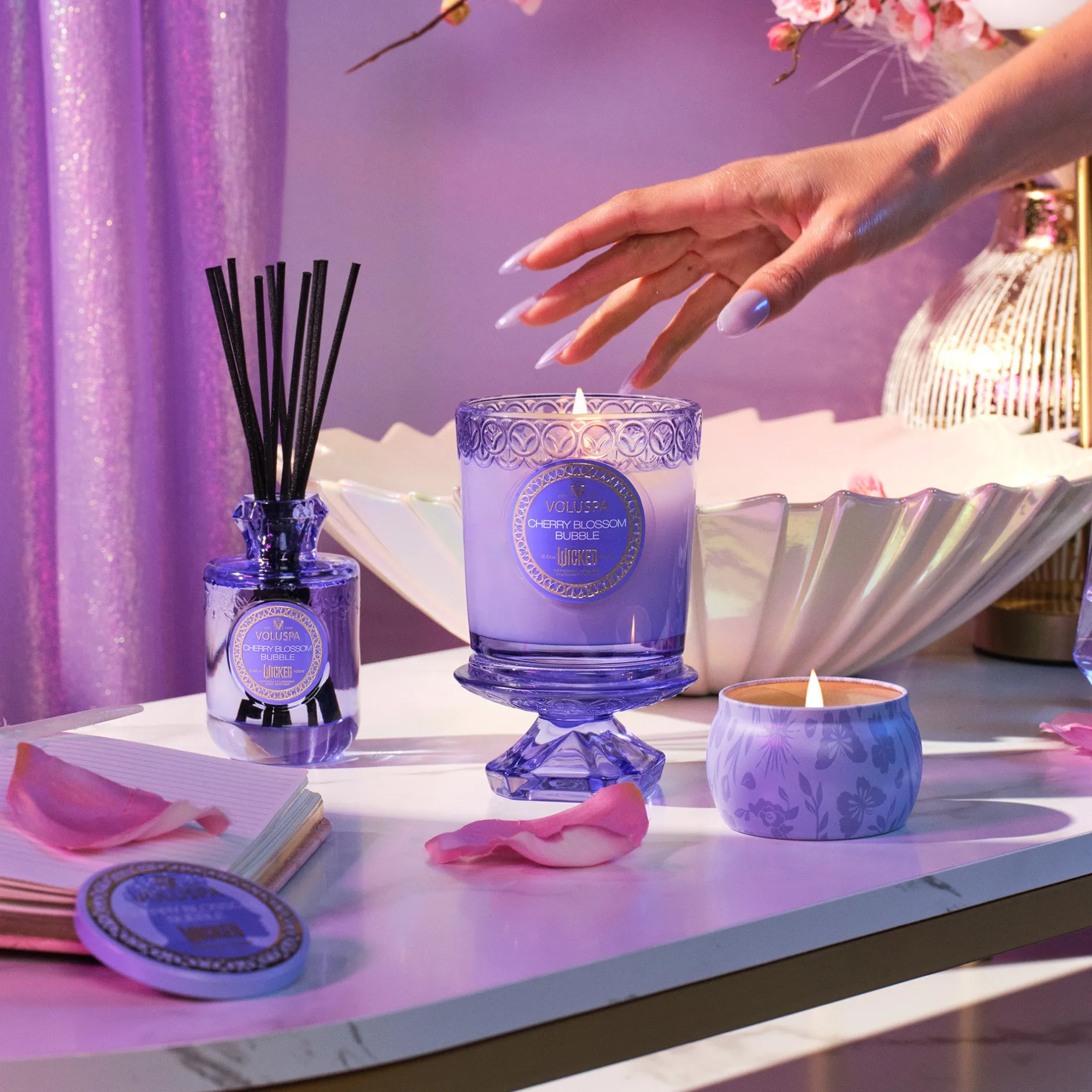 Voluspa Cherry Blossom Bubble|Reed Diffusers|Cherry Blossom Bubble