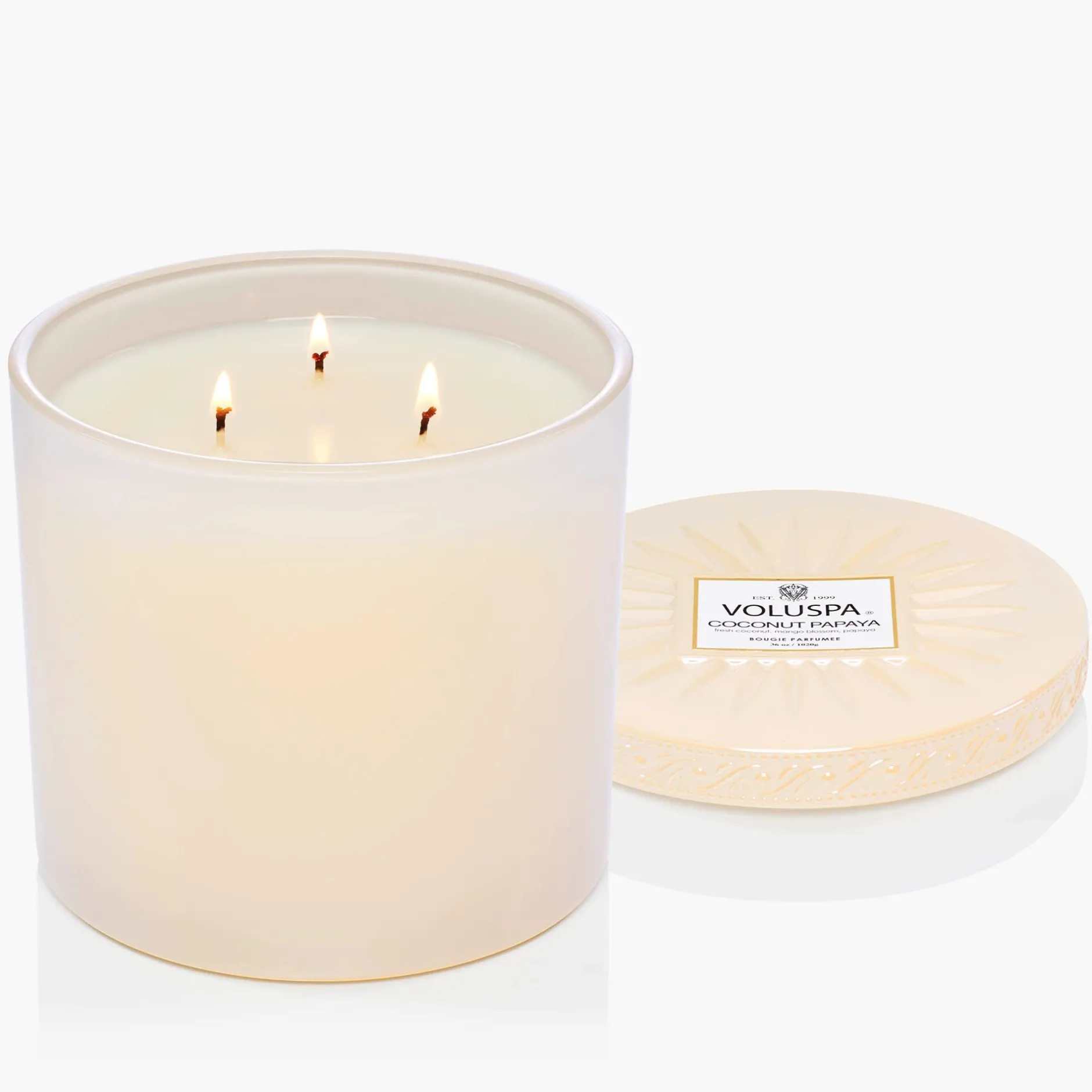 Voluspa 3 Wick Hearths + Luxe|Coconut Papaya