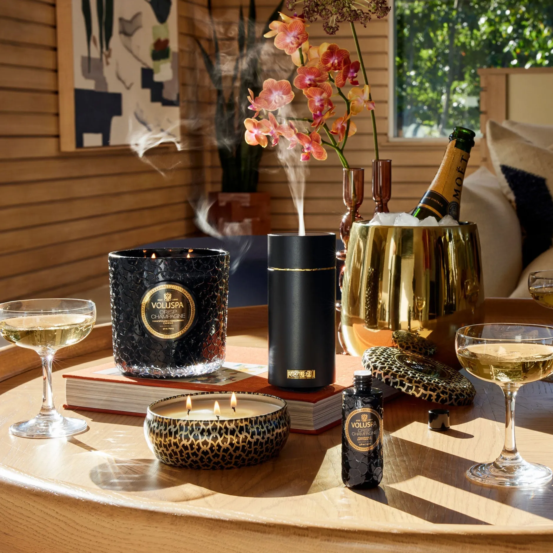 Voluspa Ultrasonic Diffuser Oils|Ultrasonic Diffuser Device|Crisp Champagne