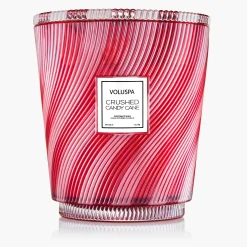 Voluspa 5 Wick Hearths|Crushed Candy Cane