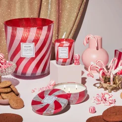 Voluspa 5 Wick Hearths|Crushed Candy Cane