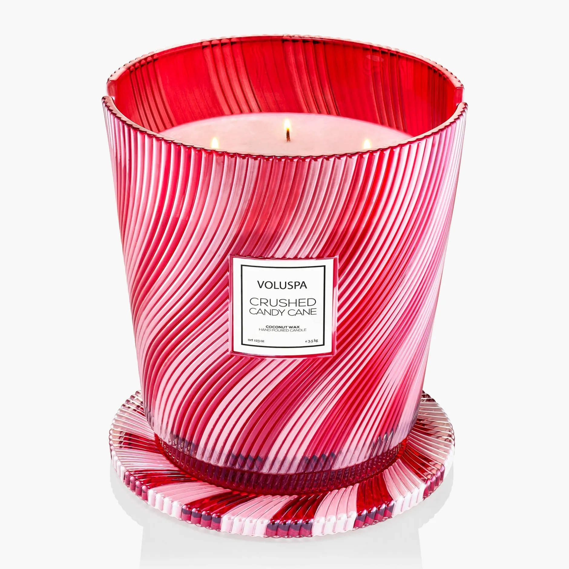 Voluspa 5 Wick Hearths|Crushed Candy Cane