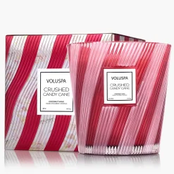 Voluspa 3 Wick Hearths + Luxe|Crushed Candy Cane