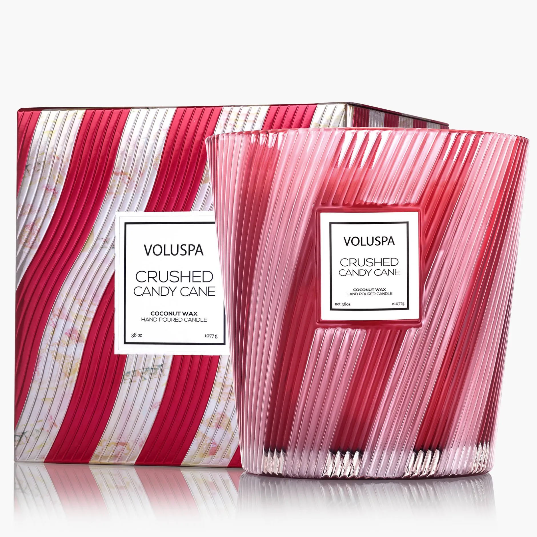 Voluspa 3 Wick Hearths + Luxe|Crushed Candy Cane