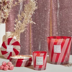 Voluspa 3 Wick Hearths + Luxe|Crushed Candy Cane