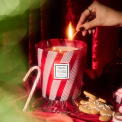 Voluspa 3 Wick Hearths + Luxe|Crushed Candy Cane
