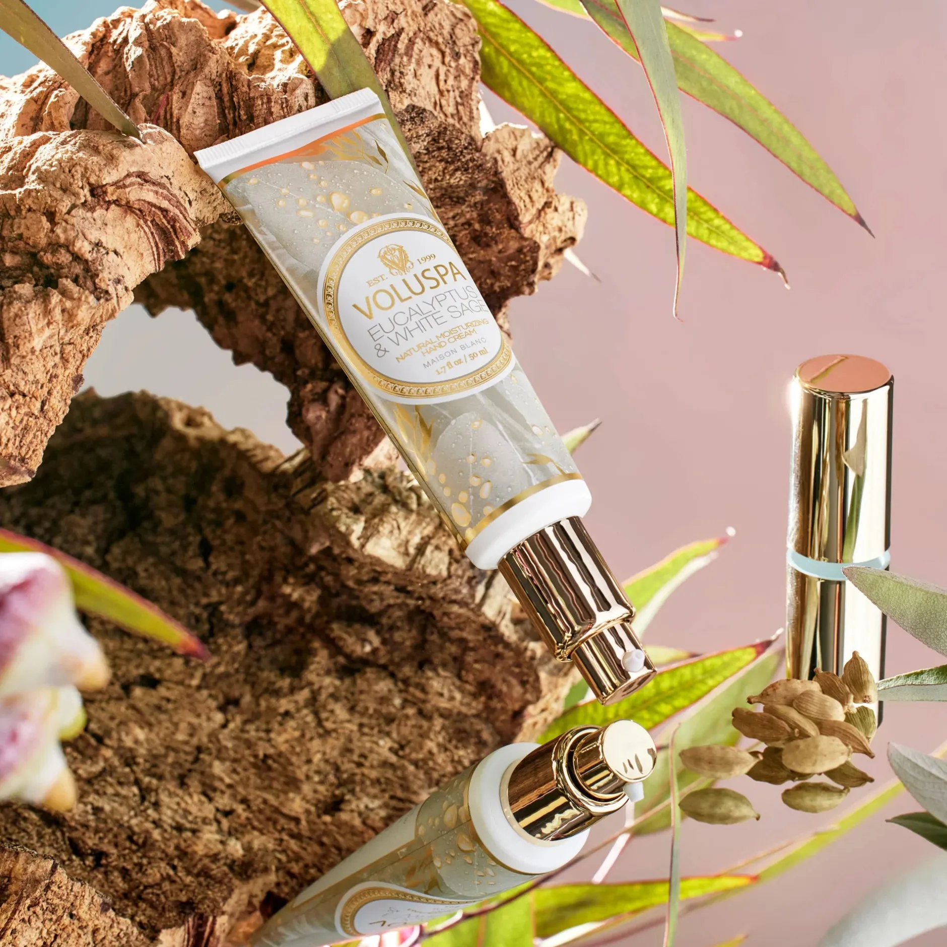 Voluspa Eucalyptus & White Sage|Travel Hand Cream|Eucalyptus & White Sage