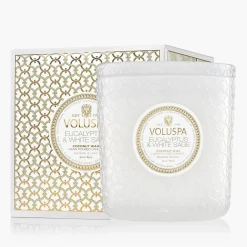 Voluspa 3 Wick Hearths + Luxe|Eucalyptus & White Sage|Eucalyptus & White Sage