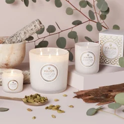 Voluspa 3 Wick Hearths + Luxe|Eucalyptus & White Sage|Eucalyptus & White Sage