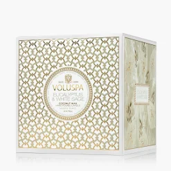 Voluspa 3 Wick Hearths + Luxe|Eucalyptus & White Sage|Eucalyptus & White Sage