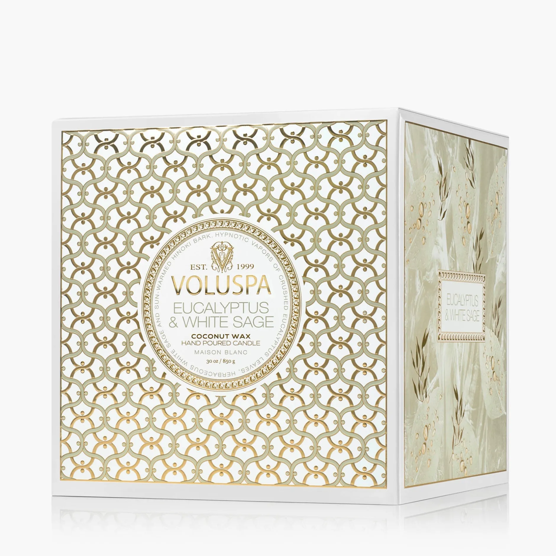 Voluspa 3 Wick Hearths + Luxe|Eucalyptus & White Sage|Eucalyptus & White Sage