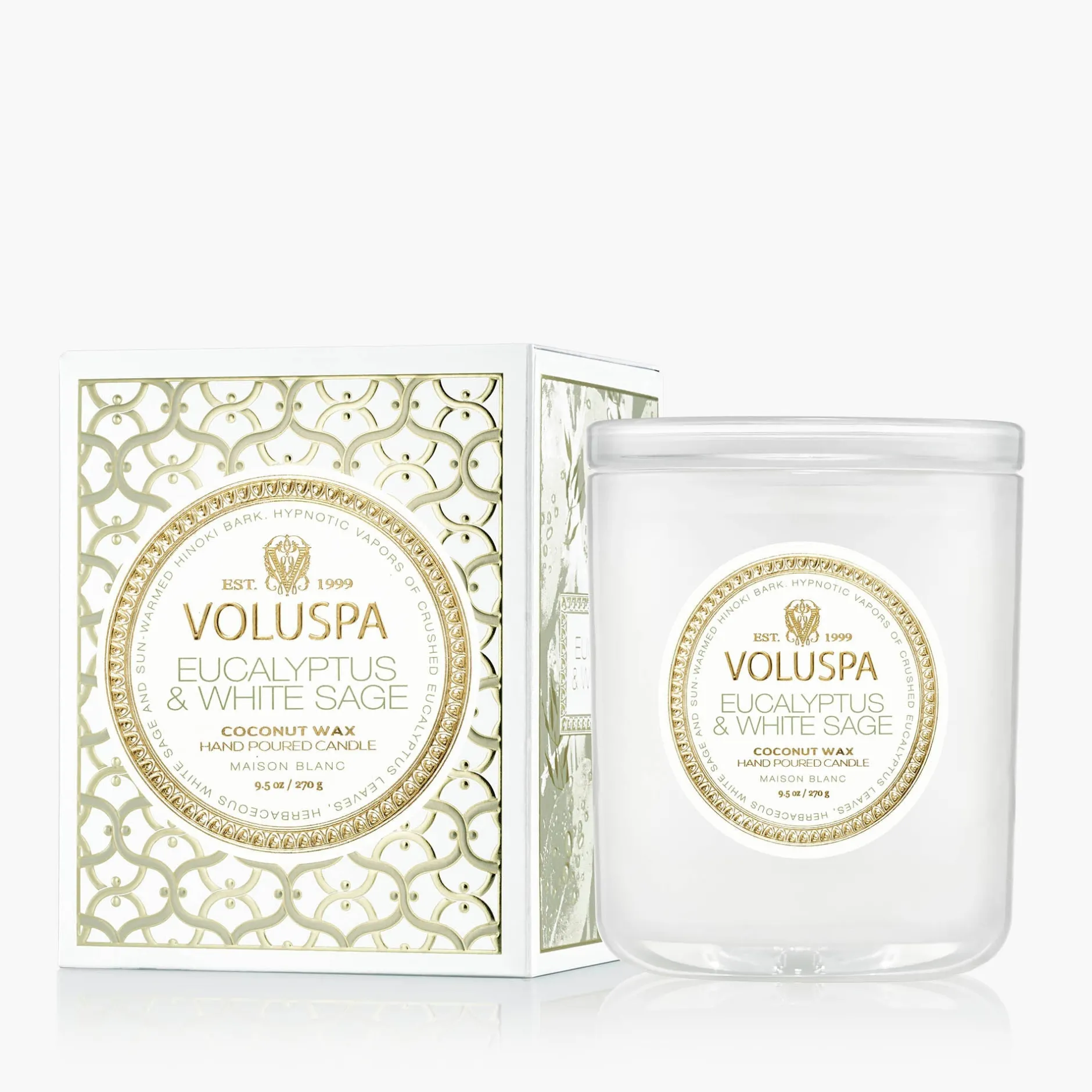 Voluspa Eucalyptus & White Sage|Classic Candles|Eucalyptus & White Sage