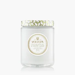 Voluspa Large Jars|Eucalyptus & White Sage|Eucalyptus & White Sage