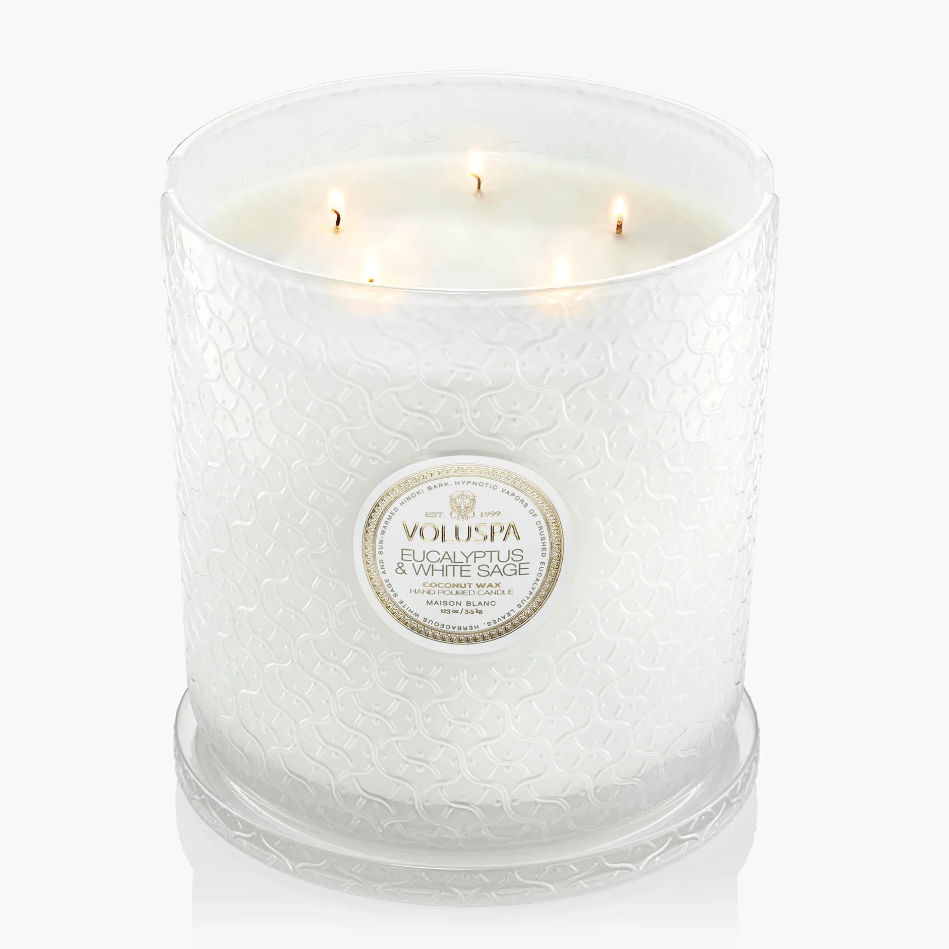 Voluspa 5 Wick Hearths|Eucalyptus & White Sage|Eucalyptus & White Sage