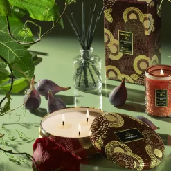 Voluspa Forbidden Fig|3 Wick Tin|Forbidden Fig