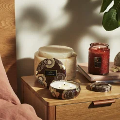 Voluspa Forbidden Fig|3 Wick Tin|Forbidden Fig