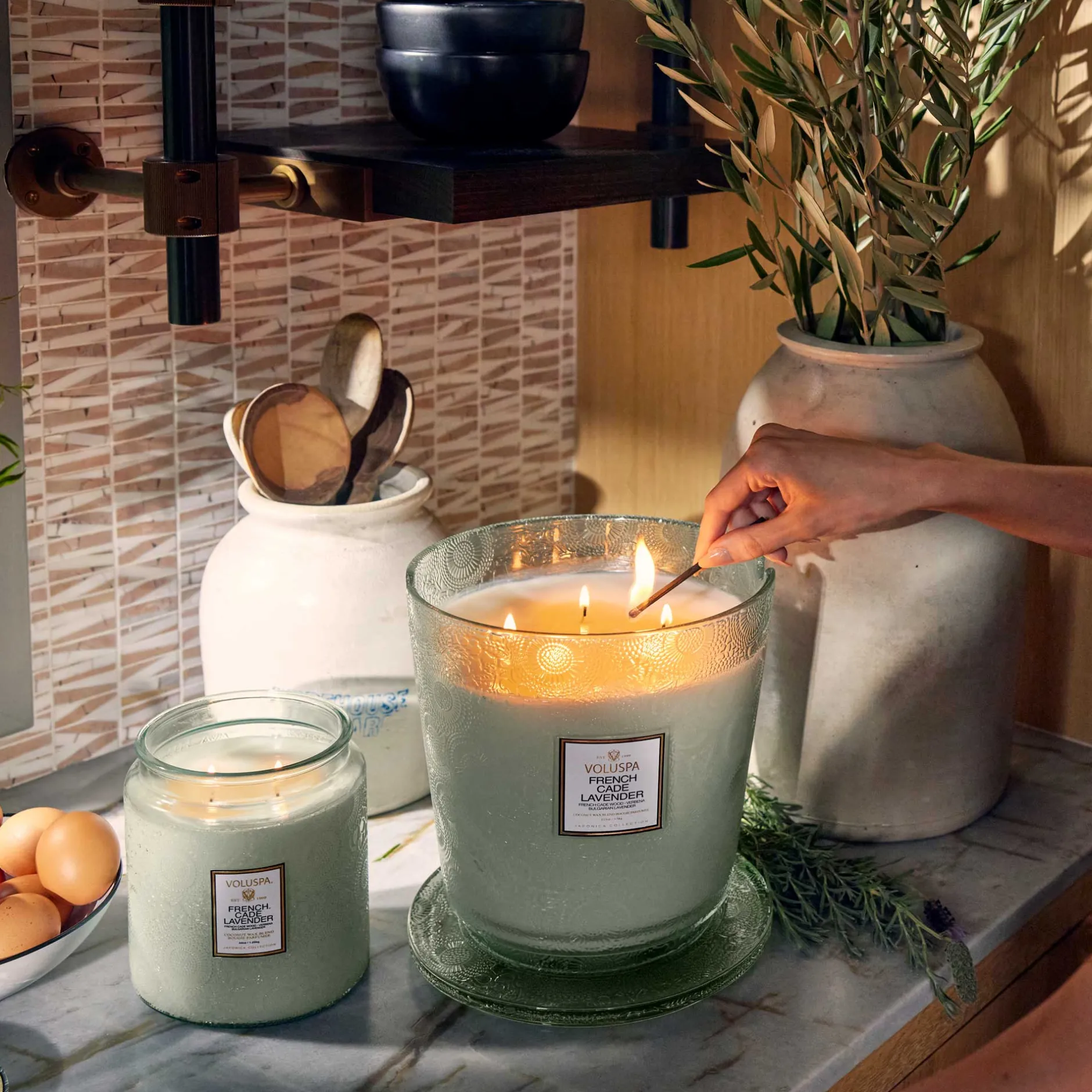 Voluspa 5 Wick Hearths|French Cade Lavender|French Cade Lavender