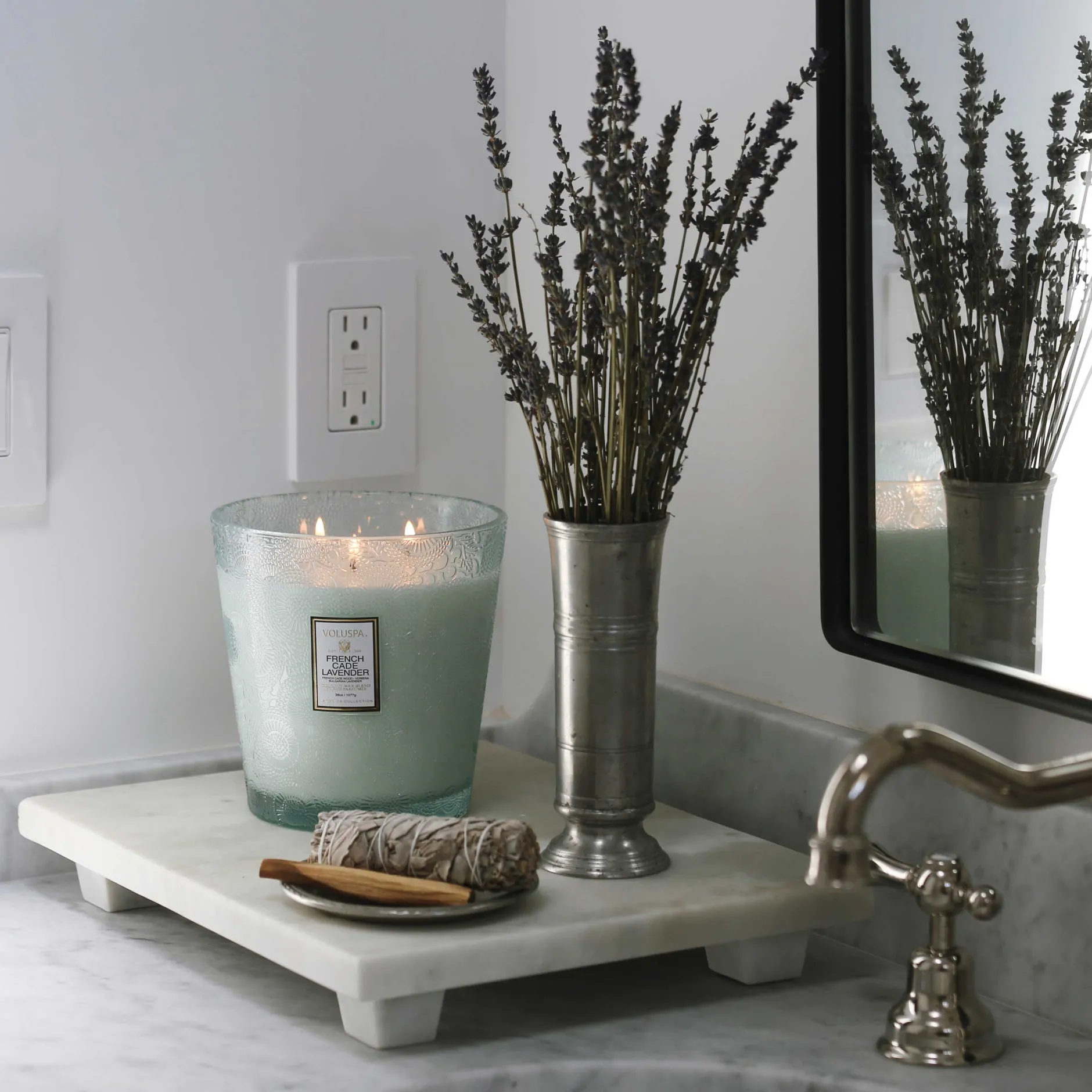 Voluspa 3 Wick Hearths + Luxe|French Cade Lavender|French Cade Lavender