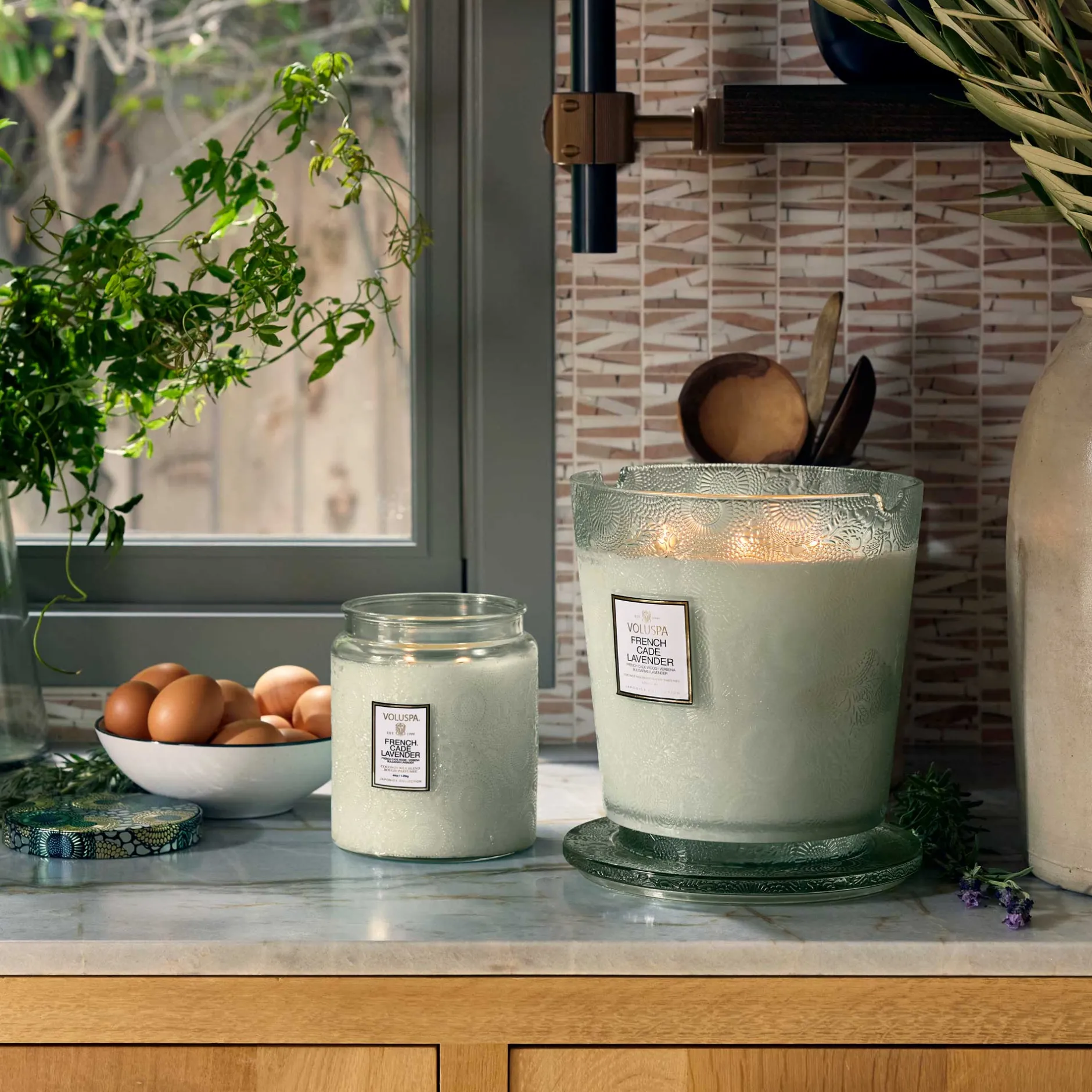 Voluspa 3 Wick Hearths + Luxe|French Cade Lavender|French Cade Lavender