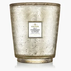 Voluspa Gilt Pomander Hinoki|5 Wick Hearths|Gilt Pomander & Hinoki