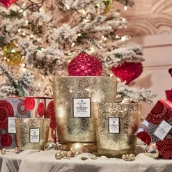 Voluspa Gilt Pomander Hinoki|5 Wick Hearths|Gilt Pomander & Hinoki