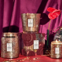 Voluspa Small Jars|Gilt Pomander Hinoki|Gilt Pomander & Hinoki