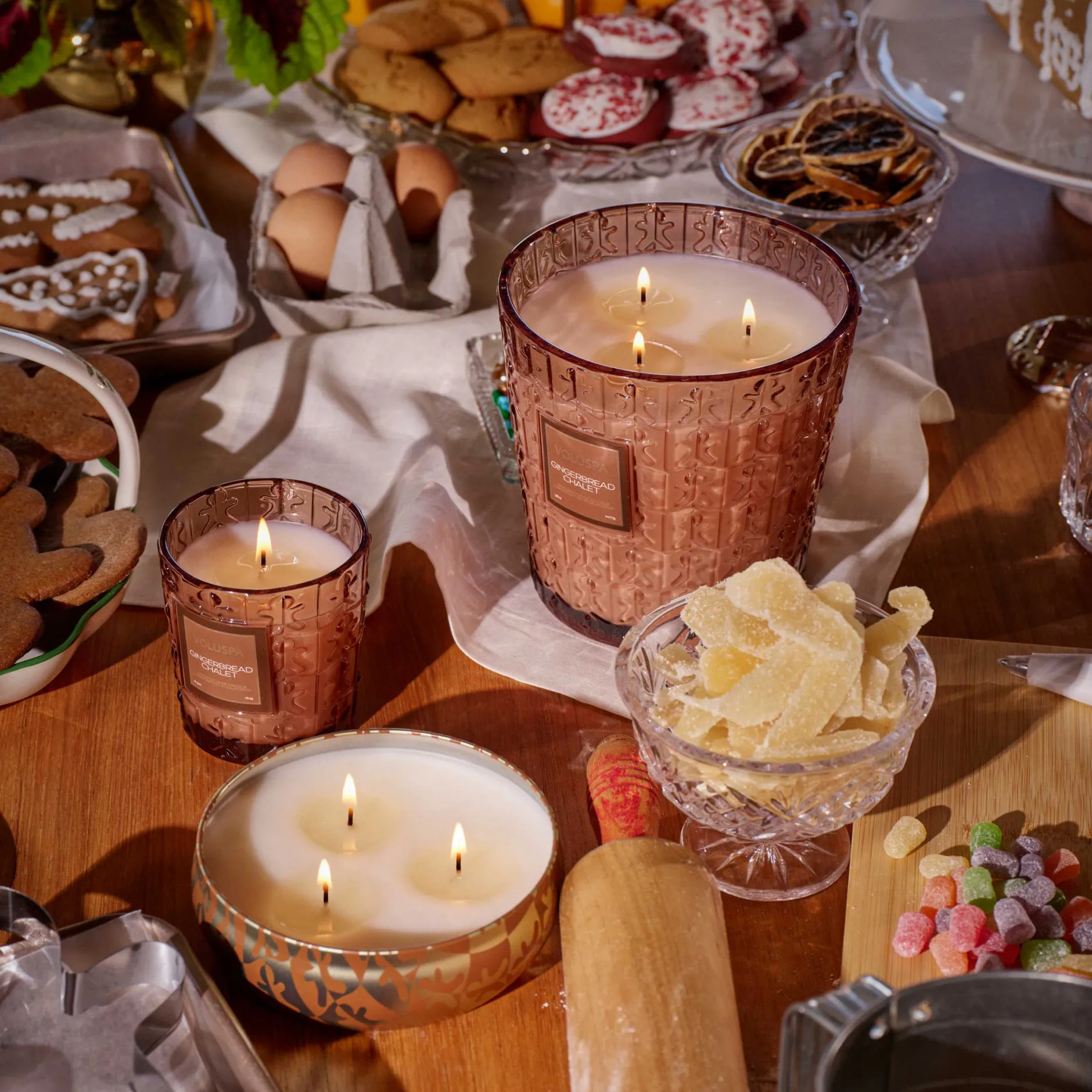 Voluspa 3 Wick Hearths + Luxe|Gingerbread Chalet