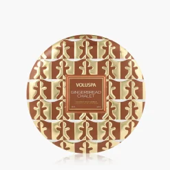 Voluspa 3 Wick Tin|Gingerbread Chalet