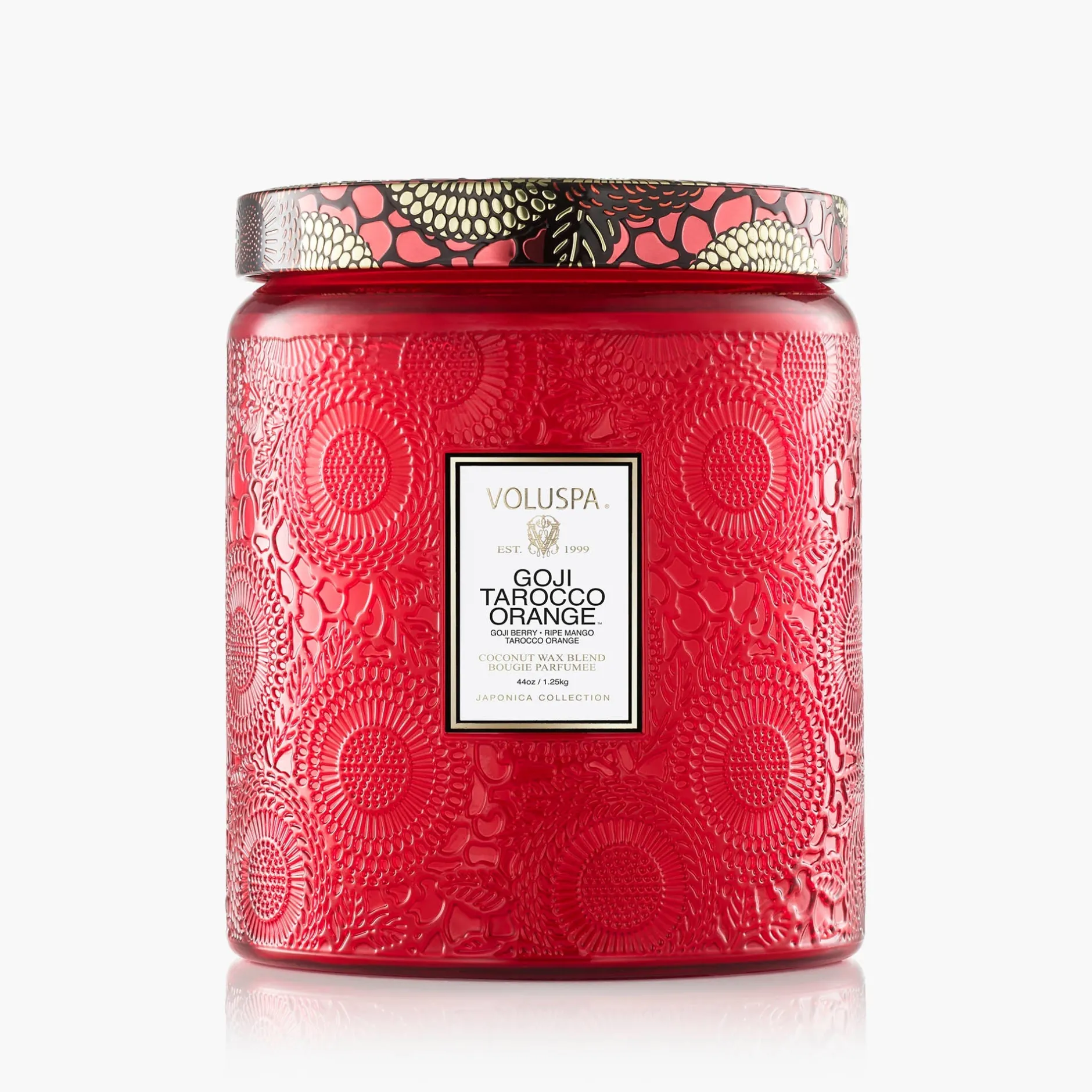 Voluspa Goji Tarocco Orange|3 Wick Hearths + Luxe|Goji Tarocco Orange