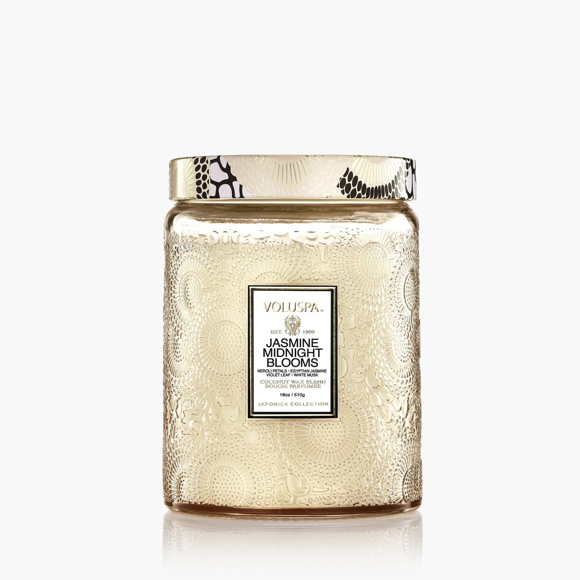 Voluspa Jasmine Midnight Blooms|Large Jars|Jasmine Midnight Blooms