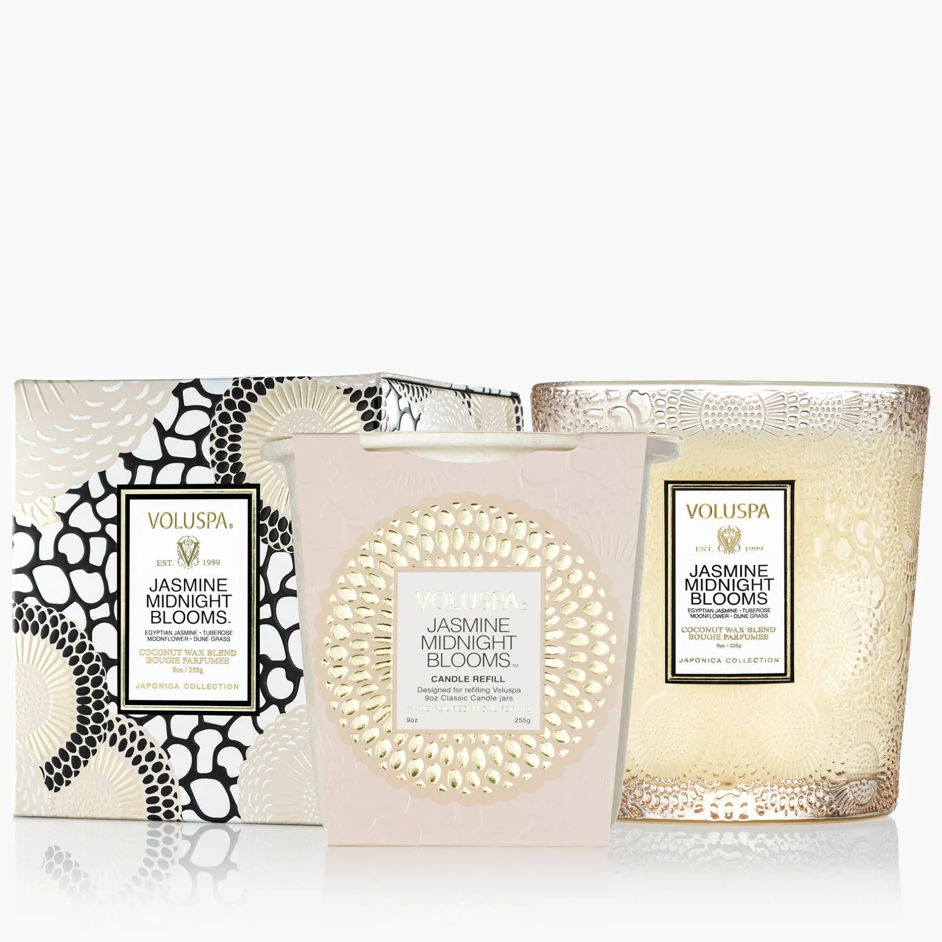 Voluspa Classic Candles|Classic Candle Refills|Jasmine Midnight Blooms