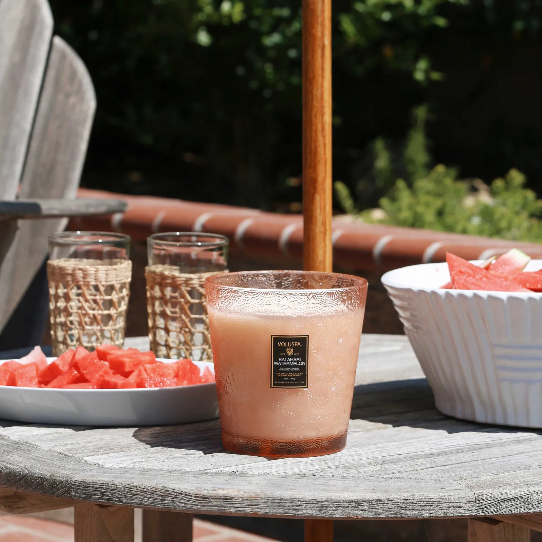 Voluspa 3 Wick Hearths + Luxe|Kalahari Watermelon