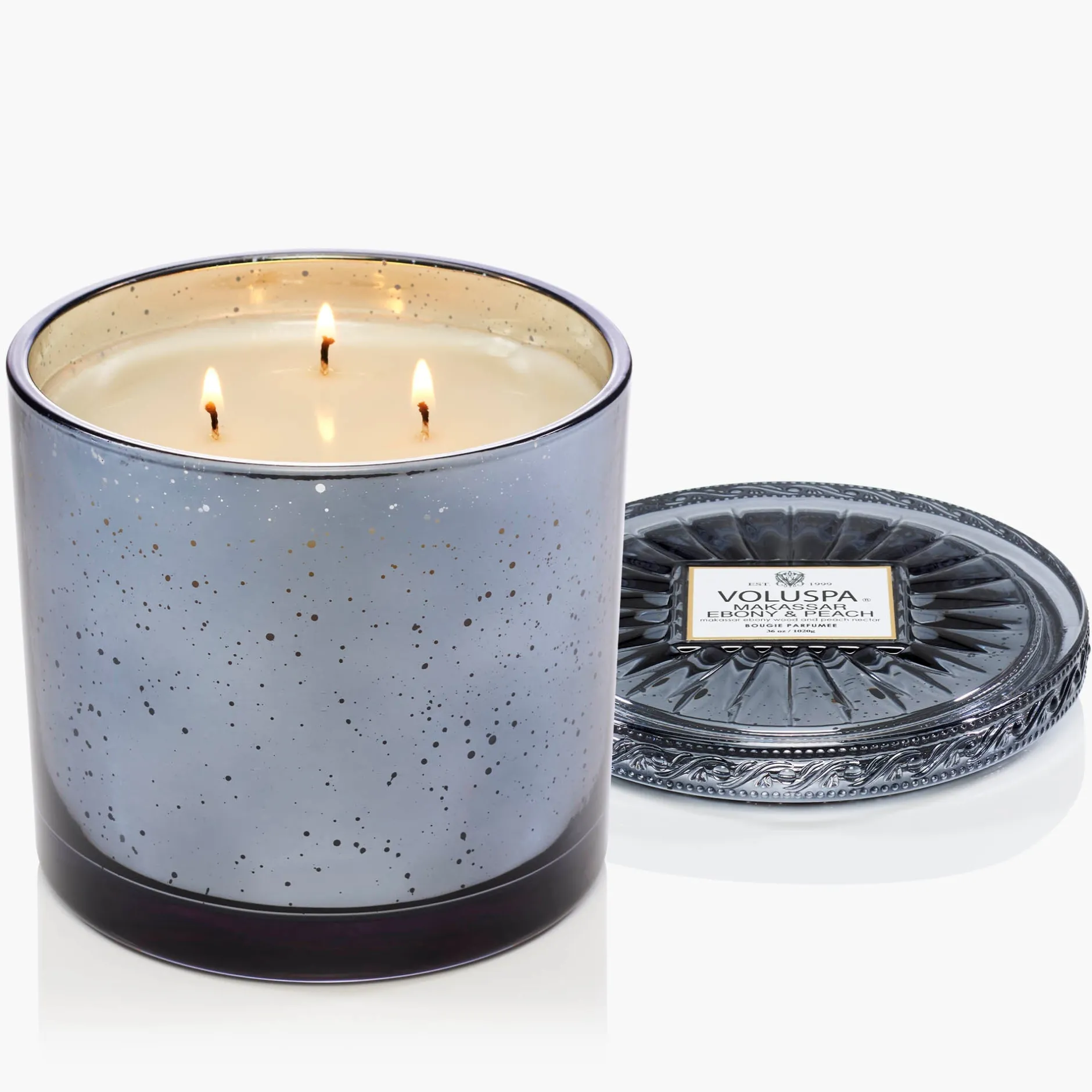 Voluspa 3 Wick Hearths + Luxe|Makassar Ebony & Peach