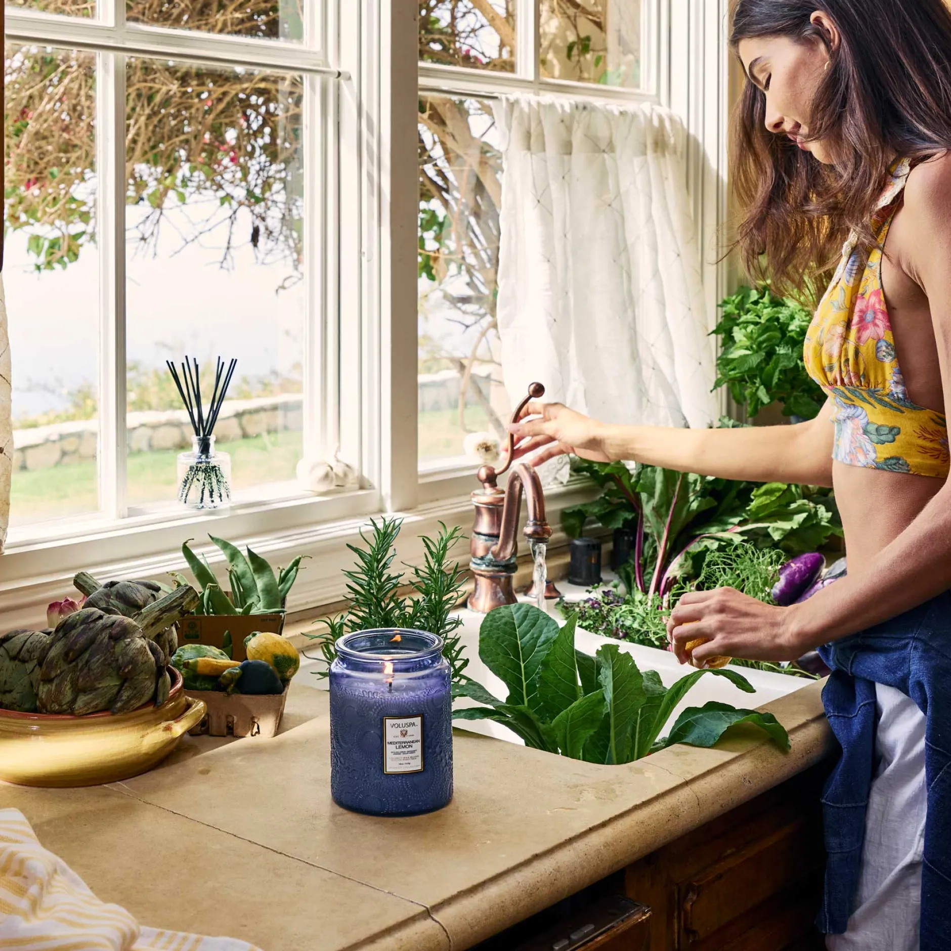 Voluspa Mediterranean Lemon|Large Jars|Mediterranean Lemon