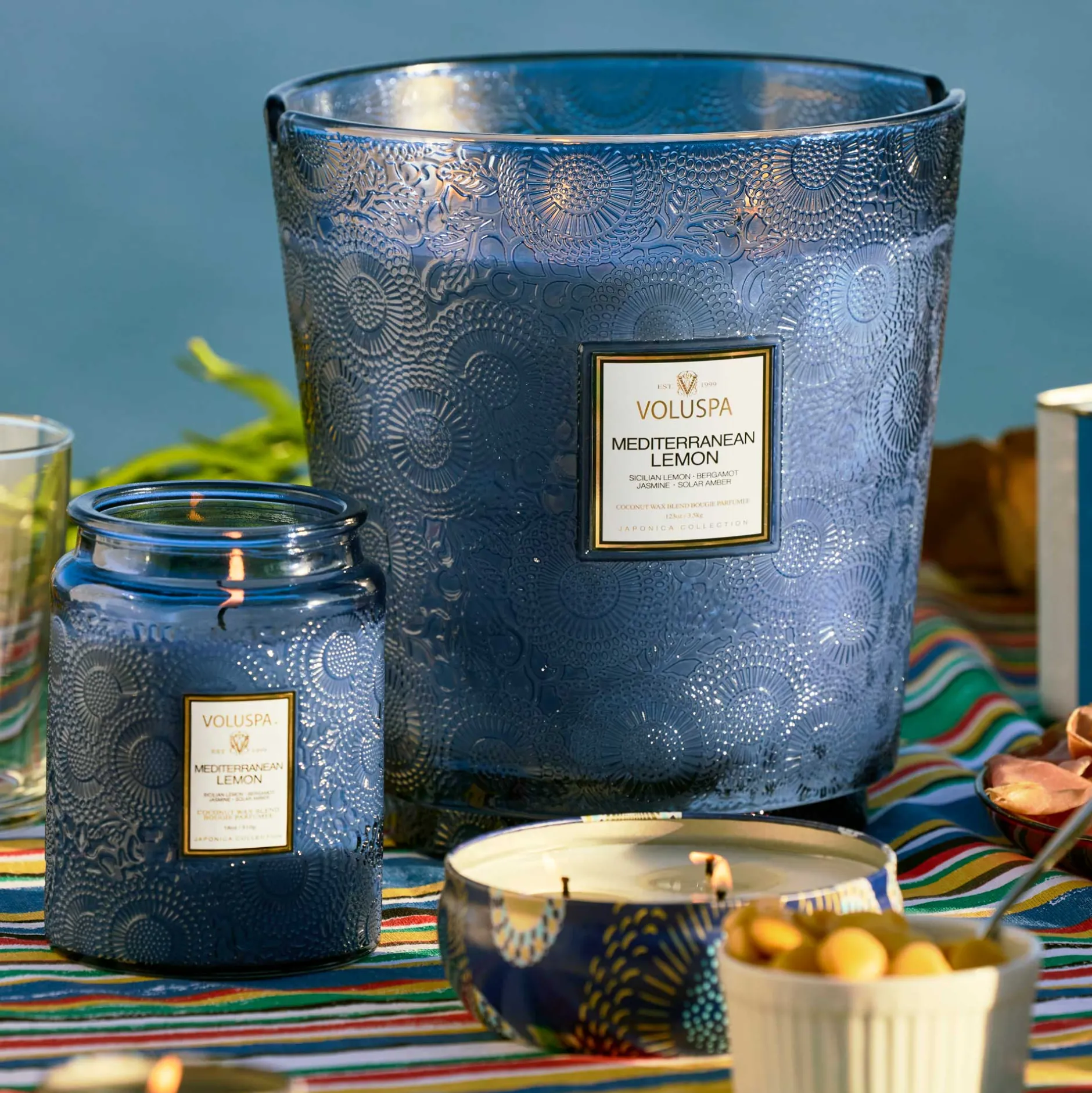 Voluspa Mediterranean Lemon|3 Wick Tin|Mediterranean Lemon
