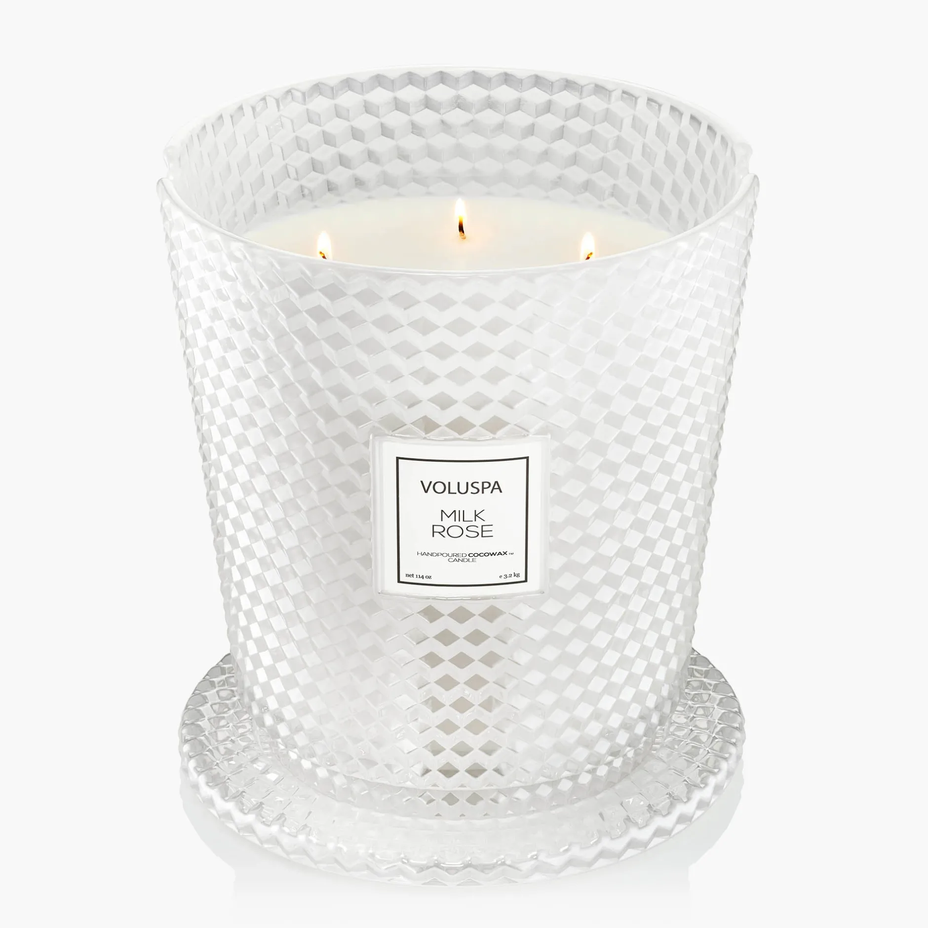 Voluspa 5 Wick Hearths|Milk Rose
