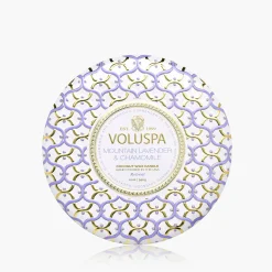 Voluspa 3 Wick Tin|Mountain Lavender & Chamomile|Mountain Lavender & Chamomile