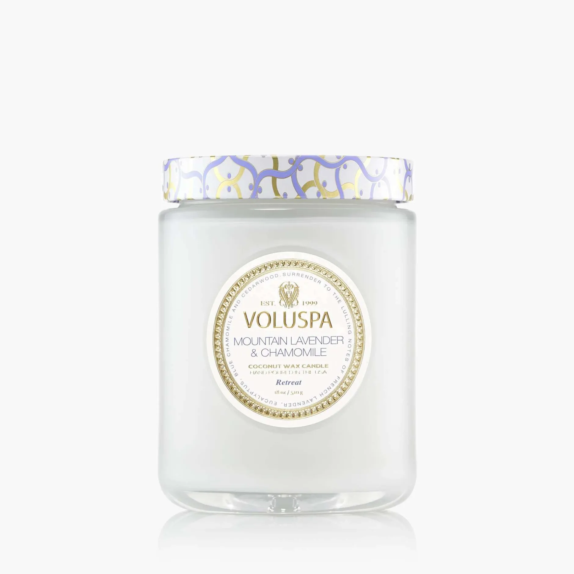 Voluspa Large Jars|Mountain Lavender & Chamomile|Mountain Lavender & Chamomile