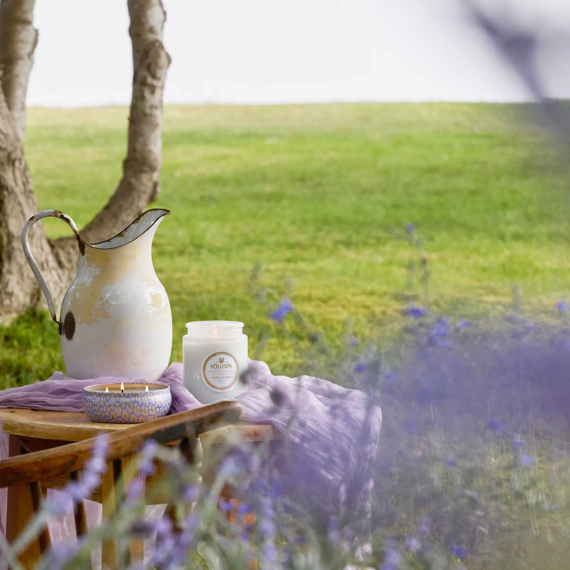 Voluspa Large Jars|Mountain Lavender & Chamomile|Mountain Lavender & Chamomile